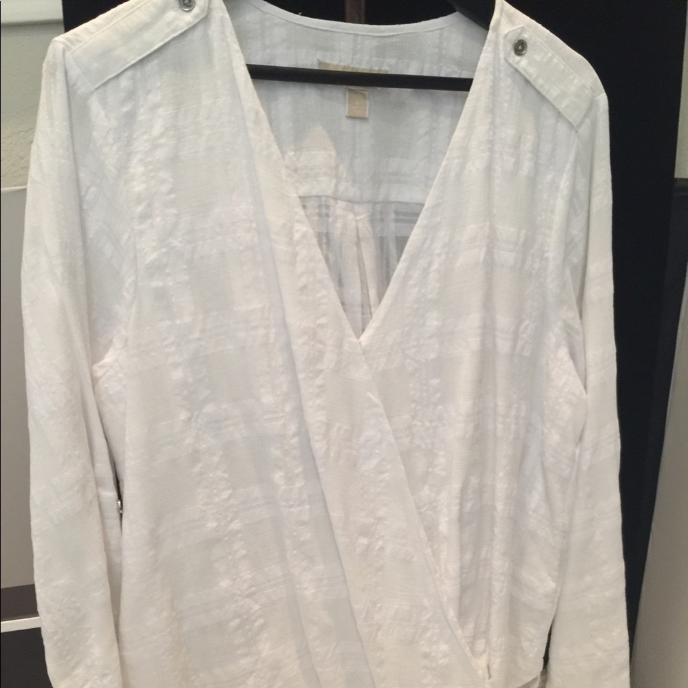 Michael Kors White long Sleeve Blouse